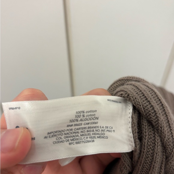 Carter's 100% Cotton Brown Ribbed Knit Footie - Picture 7 of 7